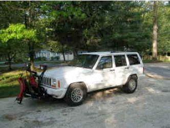 '99 XJ Limited stock with a plow