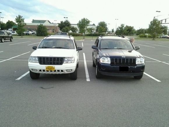 This is my fiance's WK next to mine. I also painted the grill black