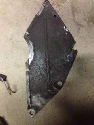 The flex plate before cleaning. Pretty well covered, but scraping, brake cleaner, a wire hand brush and a quick wipe   down was all it took.