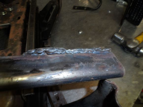 you can see the groove where the weld just went around it lol