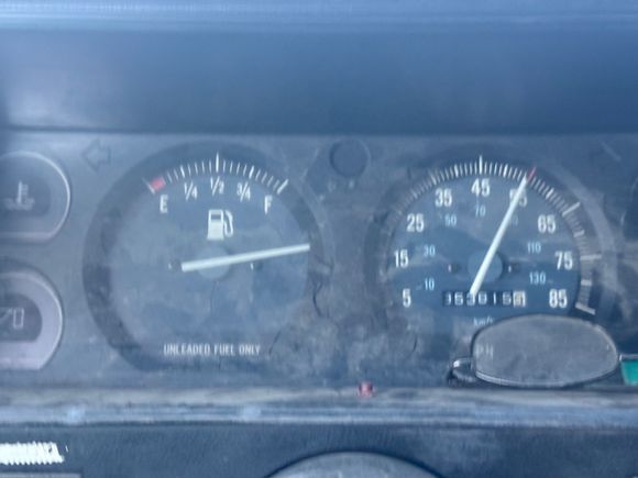 fuel gauge pegged Eastward
