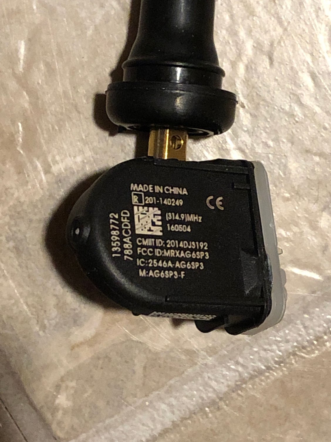 Date code on TPMS sensor Chevy HHR Network