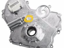 Align the notch on the cover side of the harmonic balancer pulley with this mark I circled in yellow 