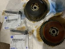 These bolts fasten the phasers to the camshafts 