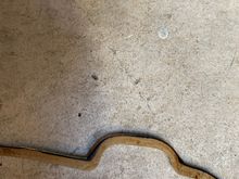Piece of the sealant excess inside the engine 