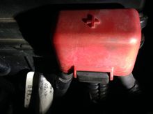 Under here at the fuse box