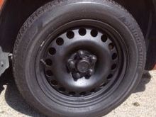 Got used wheel covers for a Malibu cut out the center cap painter flat black.  