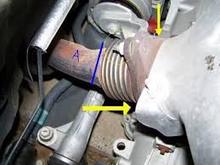 It was hiding under the heat shield, see the yellow arrow 