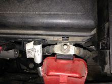 Make sure these 2 cables are connected and tight, under the red cap on the under hood fuse box