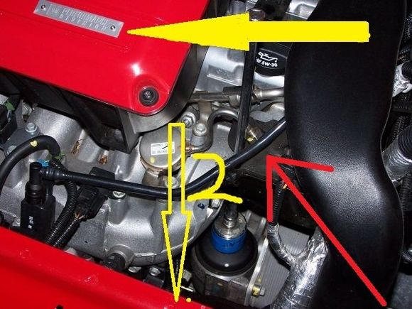 The red arrow points towards it
