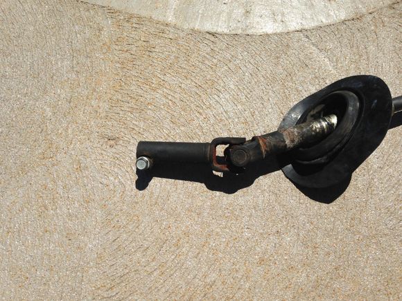 The OEM yoke, that’s the lower pinch bolt 