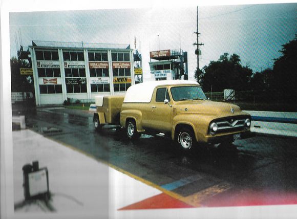 This was my 55 Panel at National Trails Raceway in 1997. Wish I still had it...john