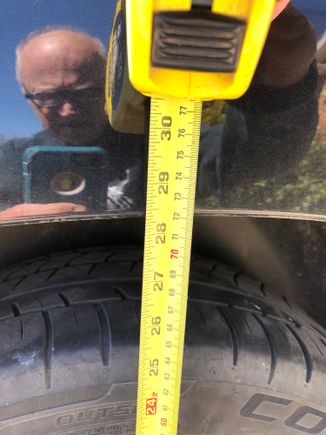 This was the measurements the same for both sides after letting the car down on the ground 