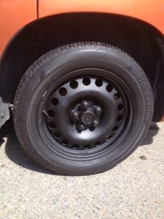 Got used wheel covers for a Malibu cut out the center cap painter flat black.  