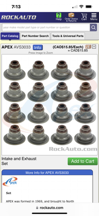 Valve guide seals, keeps oil from the valve stem to the valve guide