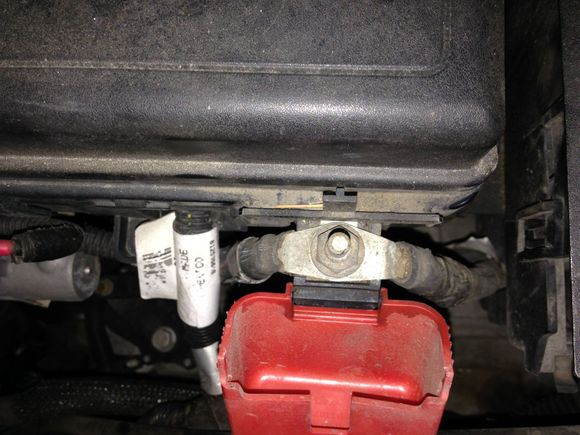 Make sure these 2 cables are connected and tight, under the red cap on the under hood fuse box