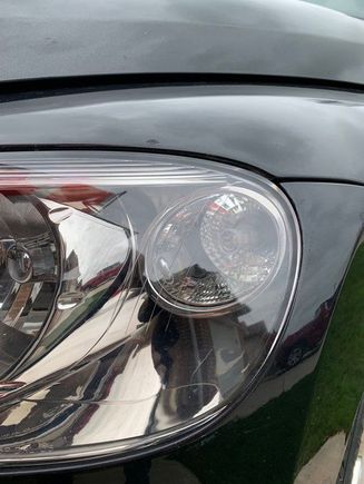 Clear lens for yellow turn signals 