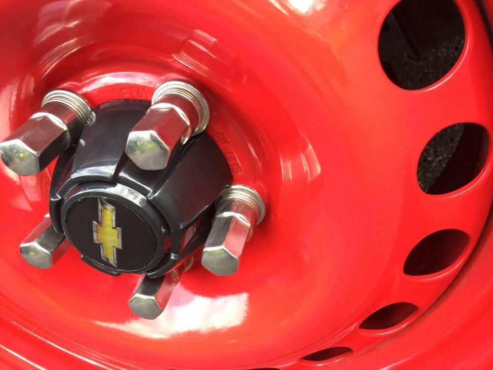 Trans Am stainless steel lug nut caps to hold the centre caps in place 