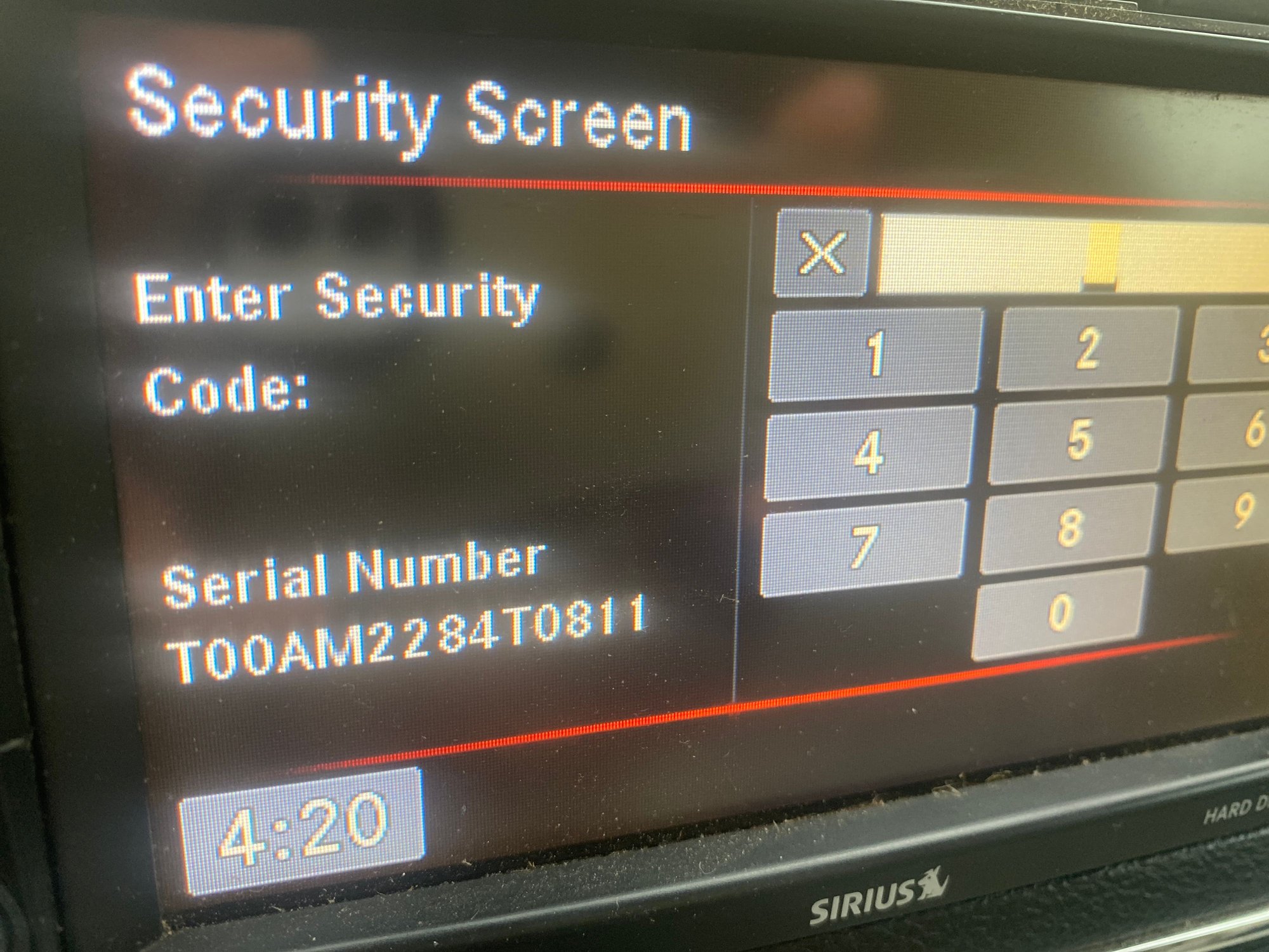 Here is serial number for Chrysler radio. Please send security code. Thank you!