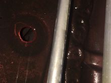 Drain hole open up and see where the hole is