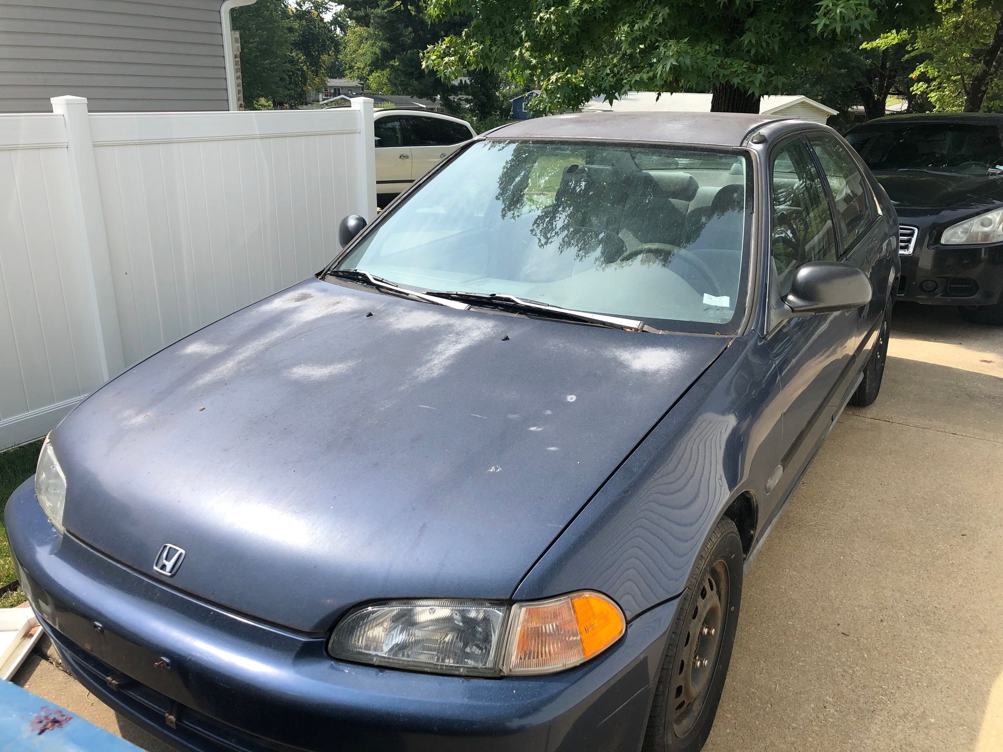 1995 Honda Civic - 1995 LX : Needs TLC and motor - Used - VIN 1HGEG8550SL043678 - 4 cyl - 2WD - Manual - Sedan - Blue - Saint Charles, MO 63301, United States