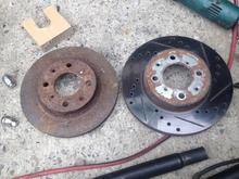 old stock civc DX rotors vs integra GSR rotors