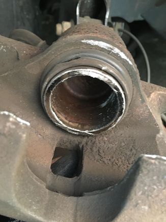 Drivers side piston one slit