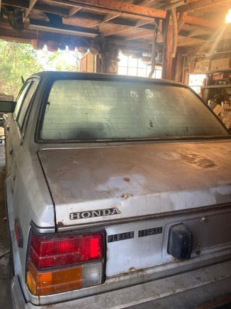 Spots of primer and some stuck paper