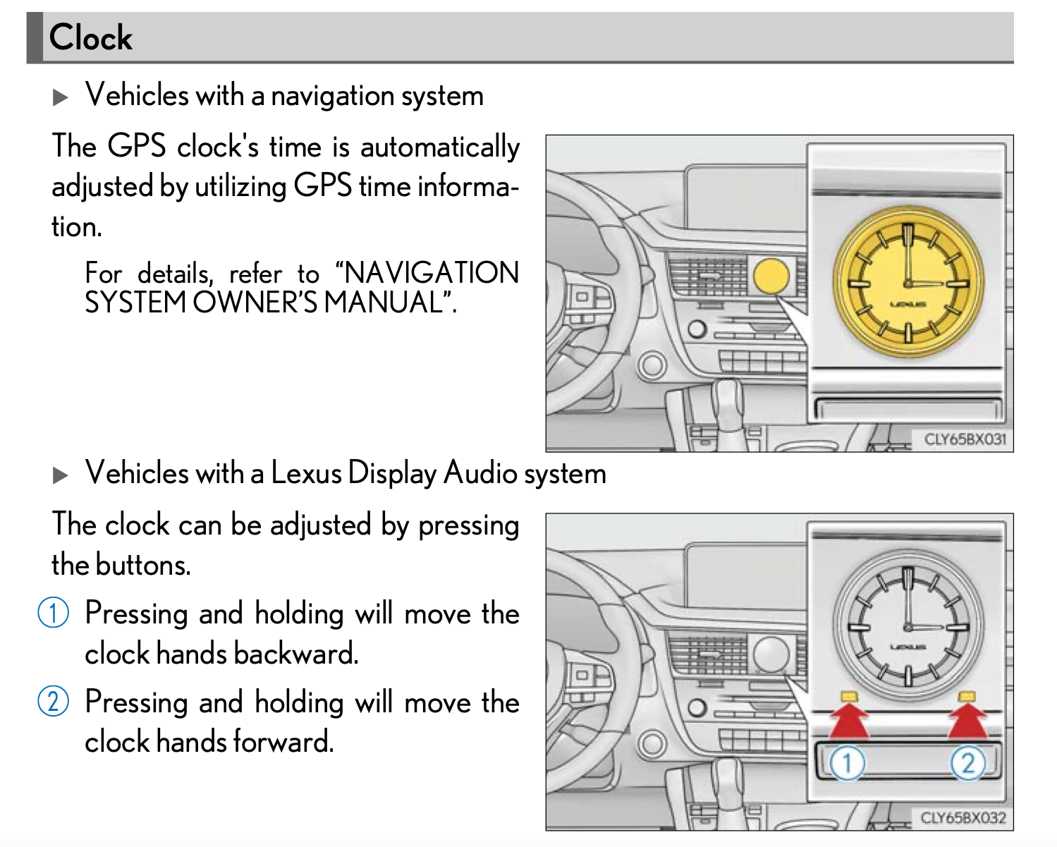 How to set up time on the Analog Clock ? ClubLexus Lexus Forum