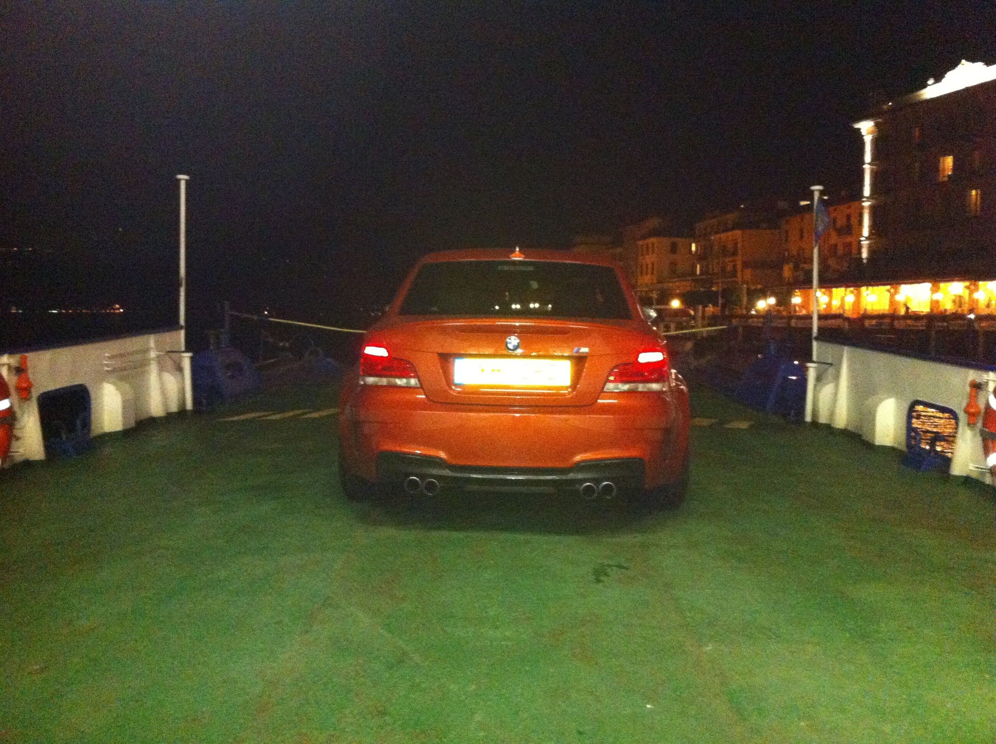 In the ferry across Lake Como