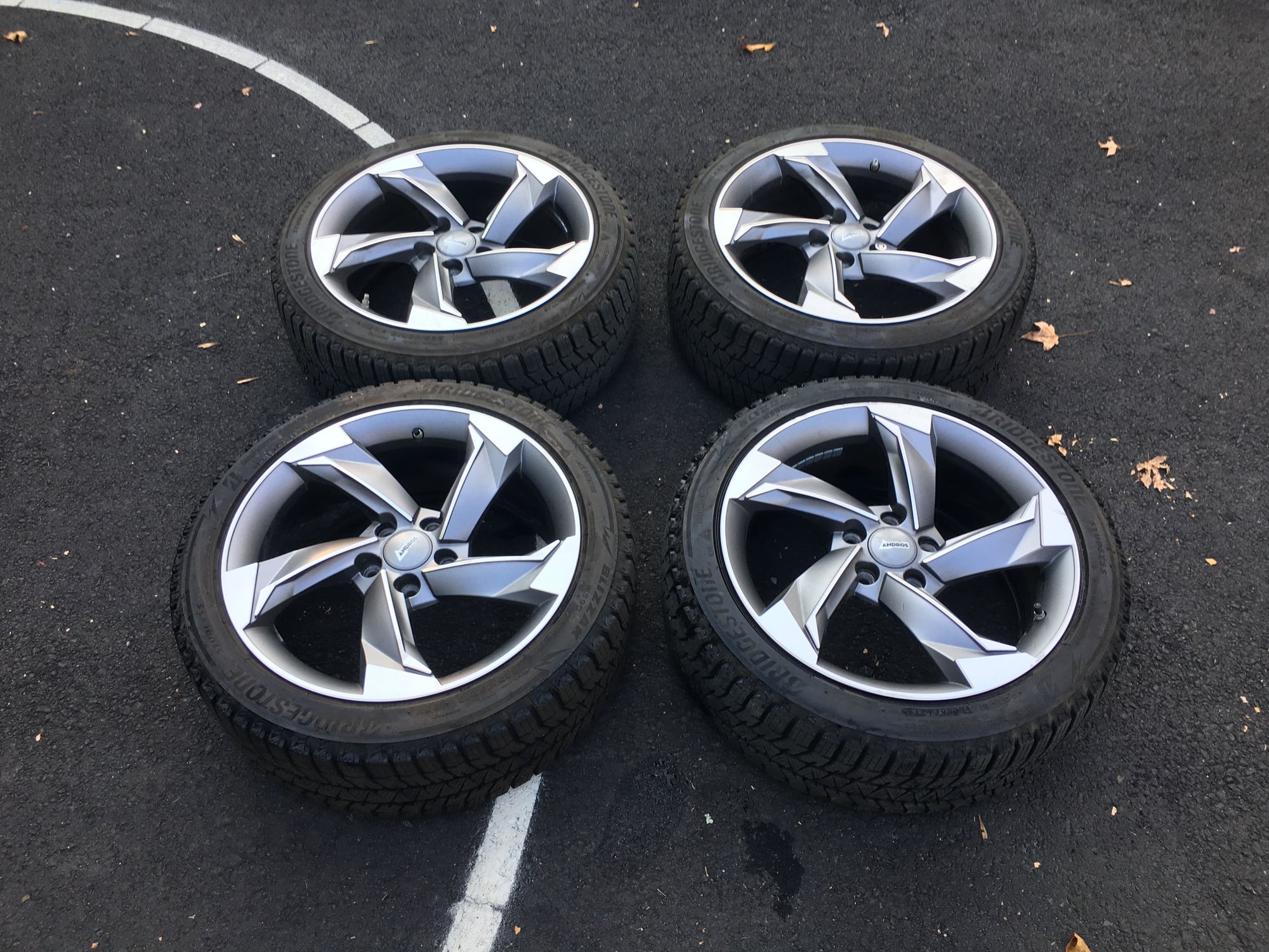 Wheels and Tires/Axles - Bridgestone Blizzak WS90 225/45/R18 + Andros R10 Winter Tire & Rim Package + TPMS - Used - 2008 to 2014 Lexus IS F - All Years Lexus IS - Brooklyn, NY 11230, United States