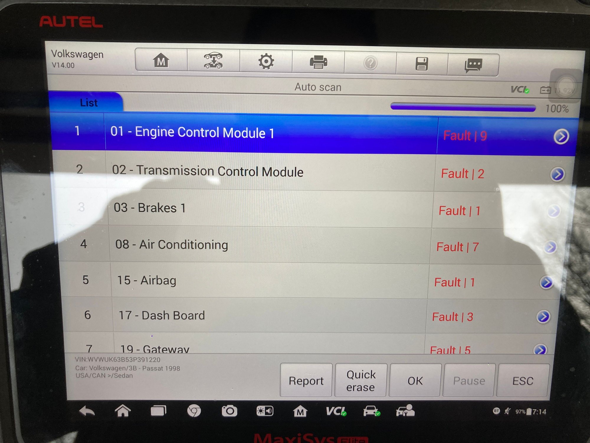 New record! Literally everything is coding. I reset most of it and only a CANbus error came back, I was able to find and fix it as well as diag the no start today though. Just needs a new main fuel pump and the control module harness repaired, these have two fuel tanks, 3 pumps (one main, one syphon and one transfer) and 4 level sensors and the module controls all but the main pump 