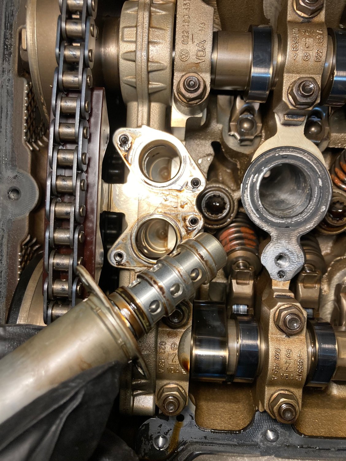 VVT control solenoids dont have those idiotic little screens that degrade and lock up the actuators like on the 2.0 engines and (unfortunately) my W8  