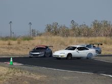 My FAVORITE photo of the day by far.  I pushed the car hard out of a second gear corner and discovered that an open rear differential does you no favors if you keep your foot flat on the gas.  It was a fun spin though, and I even stayed on the track!