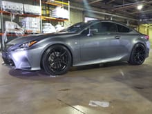MY New RC 350 F Sport with wheel upgrade, lowered on RSR springs and De Chromed