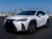 Lexus UX 250h F-Sport front quarter view