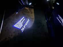 Found this puddle light at lexusacc.com goes well with the color of the car and the illuminated f sport door sills