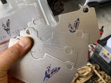 New Ti rear pad shims. 