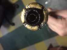 Chewed up antenna nut