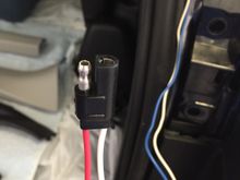 ran down along the weather strip. and made a simple connector 