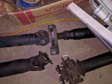Here is my auto driveshaft next to the manual driveshaft. Can someone help me figure this one out?