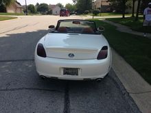 The rear tail lights are smoke, the Lexus on the back lights up also when you apply the brakes the led shows as a brake light.