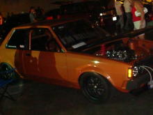 Son's Old school Corolla at HIN in Columbus