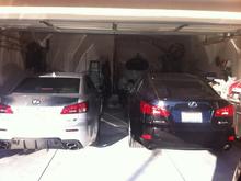 My Messy garage with the IS 350 and ISF