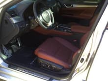 GS350 F Sport Cabernet interior