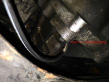 Here's that OEM ground-point I noticed on the transmission.