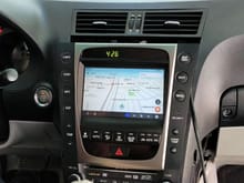 Waze maps on the factory stereo of Lexus GS430 2006 with VLine VL2 Navigation and Infotainment System