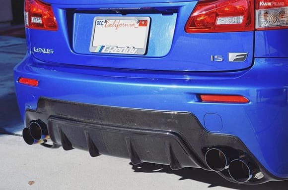 Here's how the exhaust looks on our good friend/customer's car. KwikFilms/ Frank