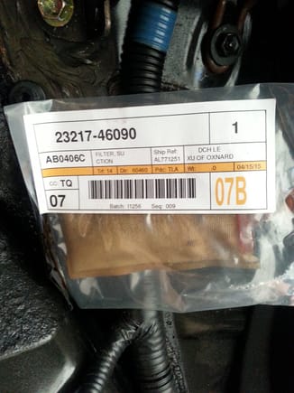 OEM Part Number for the filter.