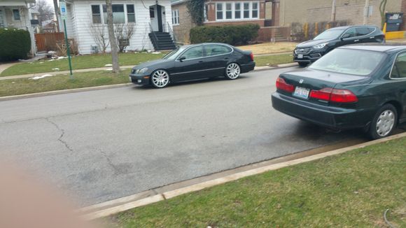 99 lexus gs300 on lowering springs plus rca on the front for my Ls calipers